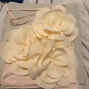 Cream Floral Embellished Top